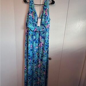 Lilly Pulitzer Blue and Pink Patterned Dress